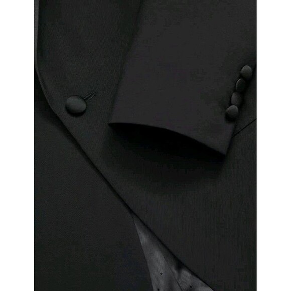 Italian Performance Wool Tuxedo Jacket 52L Black Stretch NWOT Formal Wedding 650 - Picture 7 of 12